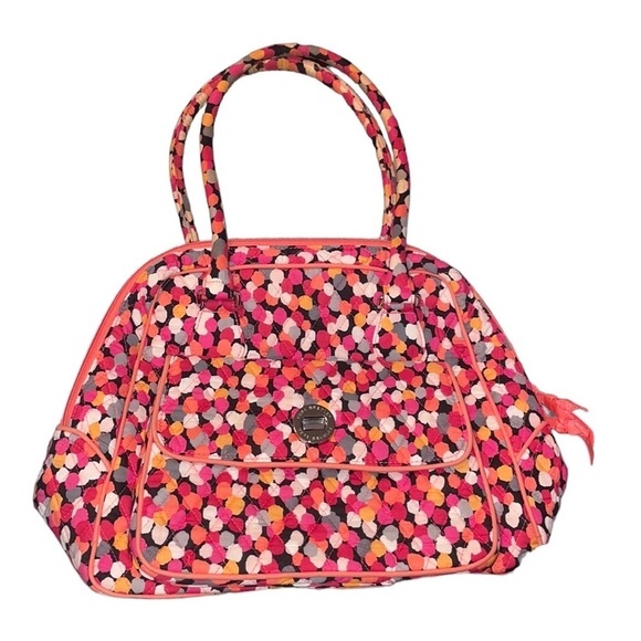 Vera Bradley Turnlock Satchel Purse in Pixie Confetti - Picture 1 of 10